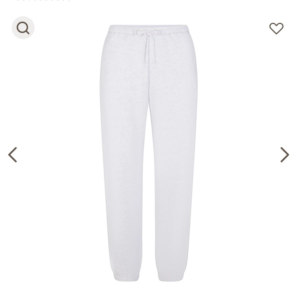 SKIMS cotton fleece jogger light heather Grey